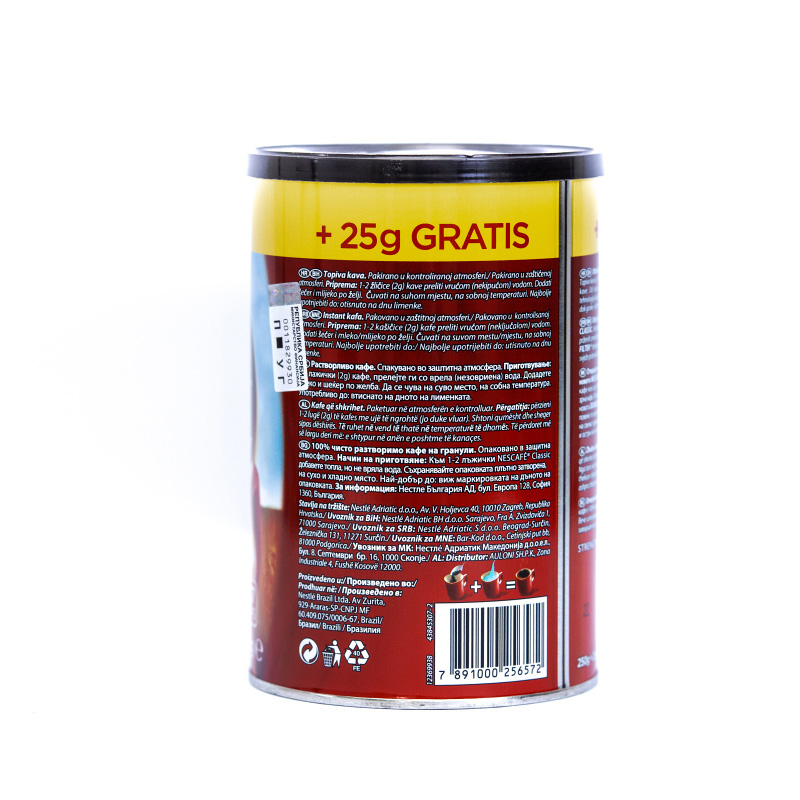 Nescafe classic 250g+25g gratis