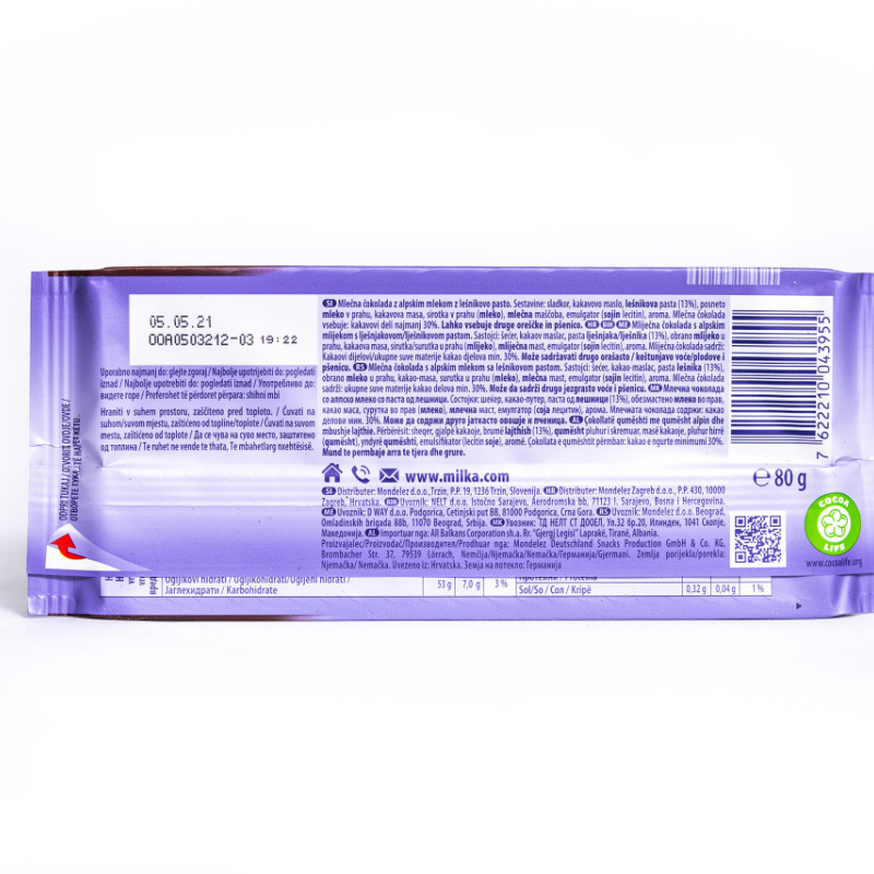 Milka noisete 80g