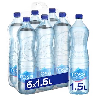 Rosa negazirana voda PET 1,5l X6 paket