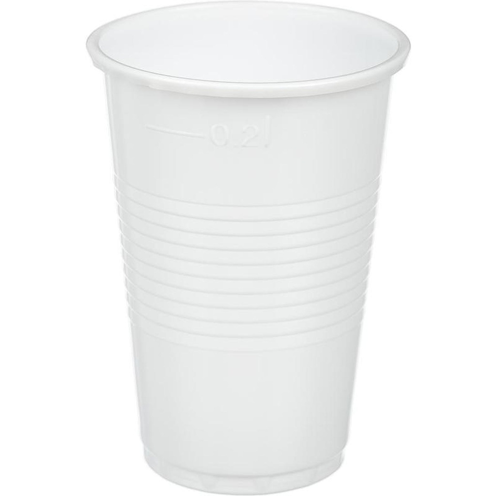 Čaša 0,2l dopla PVC bela 100/1