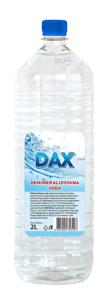 DESTILOVANA VODA 2L DEMI DAX 