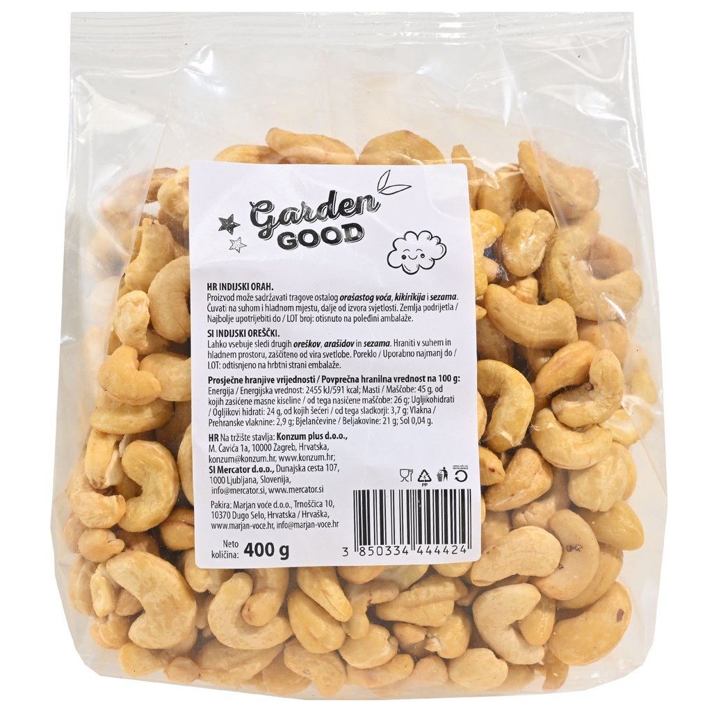 ORAH INDIJSKI SIROVI 400G GG