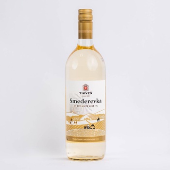 Vino belo Smederevka 1l Tikveš