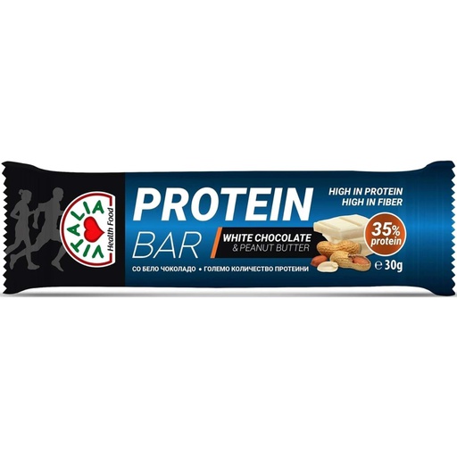 Vitalia bar proteinski kikiriki bela čokolada 30g