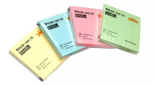STICKY NOTES 75X75 100L PASTEL 1/1