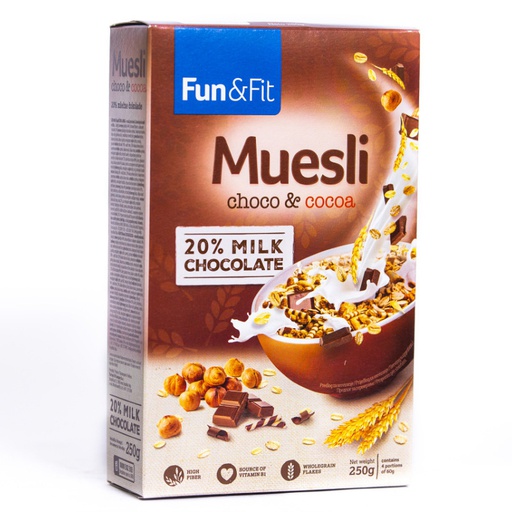 MUSLI FUN AND FIT COKOLADA I KAKAO 250G